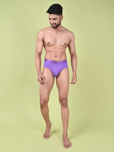 Image of Rupa Colors Modern Solid Brief for Men, Cotton Blend, Regular Fit, Outer Elastic, Pack of 1
