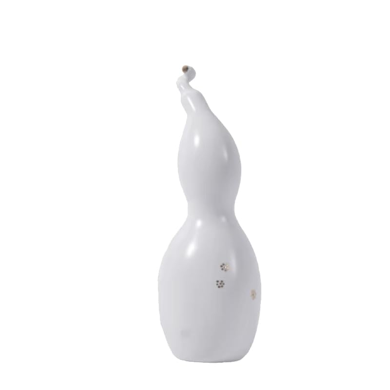 Estatuilla de cerámica Escultura de Porcelana de Calabaza Blanca Adorno de cerámica Artes decoración del hogar Regalo de Oficina