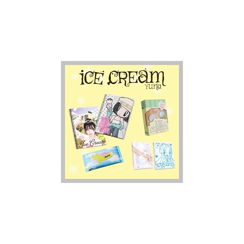 (Juego de 4 ver: 1 libro + 1 hielo + 1 mini bolsa + 1 POCA) ITZY Yuna Ice Cream 1er mini álbum con seguimiento