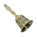 sourcing map Laute Handglocke, 5,2 cm Hochzeitsessen Service Call Bells, Vintage Legierung Carving Jingle Bell für Restaurant, Senioren Nachttisch, Meditation, Bronze