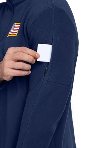 USA Flag Graphic sweatshirt for men,American Patriotic 1/4 Zip Long Sleeve Pullover with shoulder pocket3