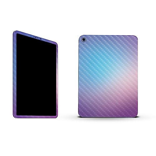 Image of MightySkins Carbon Fiber Skin Compatible with Apple iPad 10.9 inch 10th Gen (2022) Full Wrap Kit - Royal Haze | Protective, Durable Textured Carbon Fiber Finish | Easy to Apply | Made in The USA