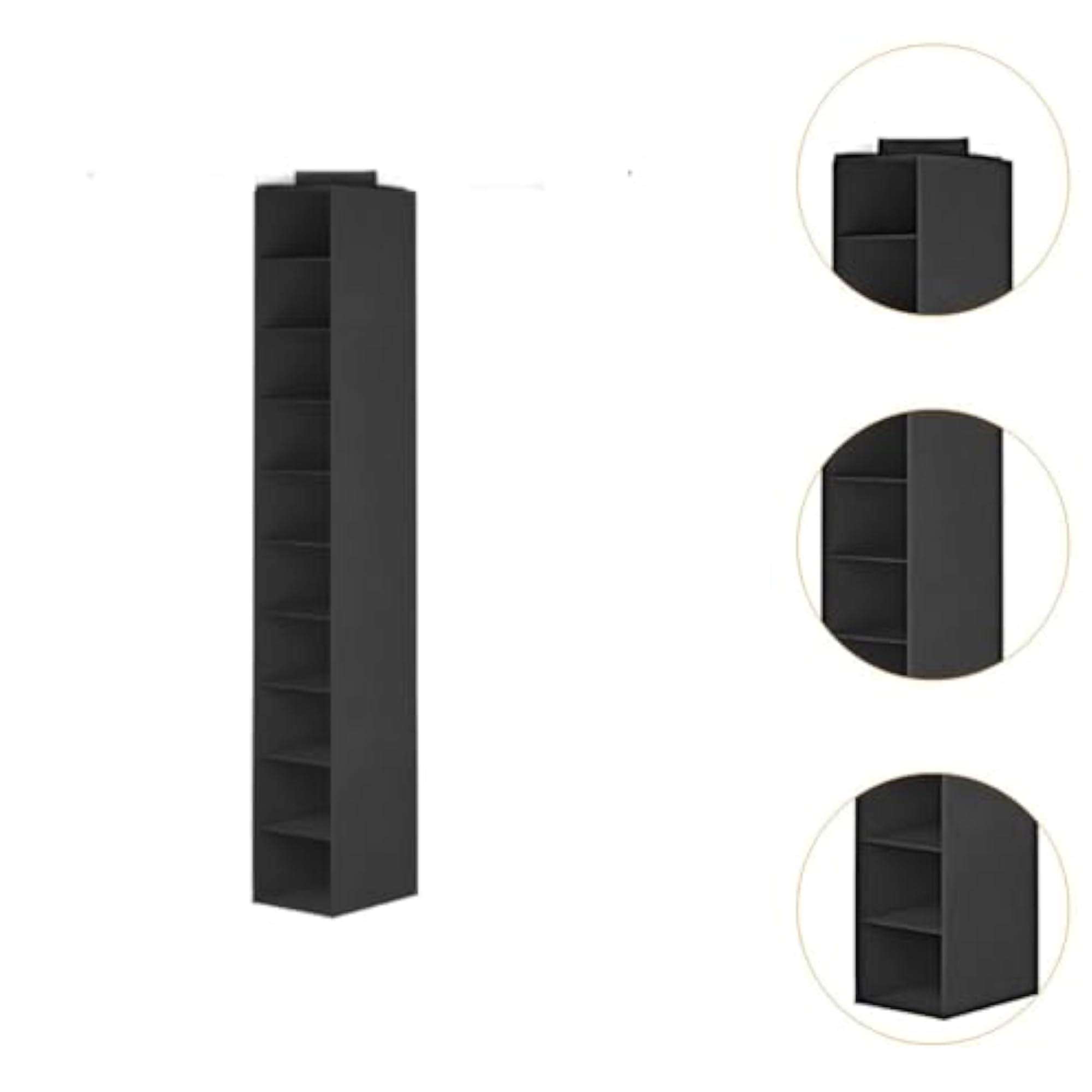 Creations Hat Organizer for Baseball Caps, Black