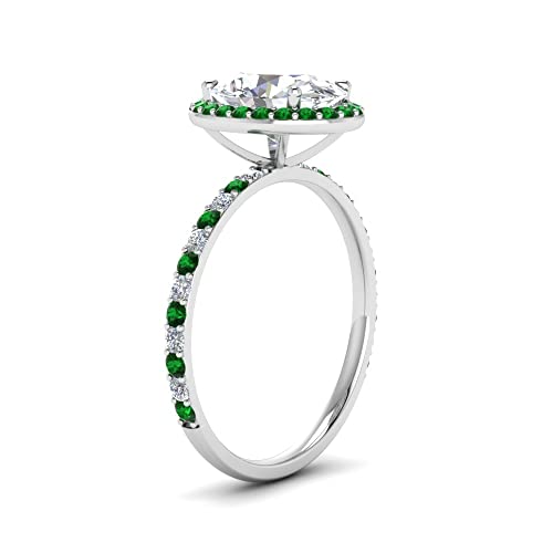 Image of Choose Your Gemstone Oval Halo Ring 925 Sterling Silver Oval Shape Halo Engagement Rings Gemstone Wedding Promise Gift Casual Wear Party Wear Daily Wear Office Wear US Size 4 to 12