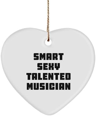 Smart Sexy Talented Musician Gifts: Inspirational Quotes Heart Ornament for Musician Lovers, Musician's Birthday or Christmas Unique Gifts for Musician Friend or Family image 2