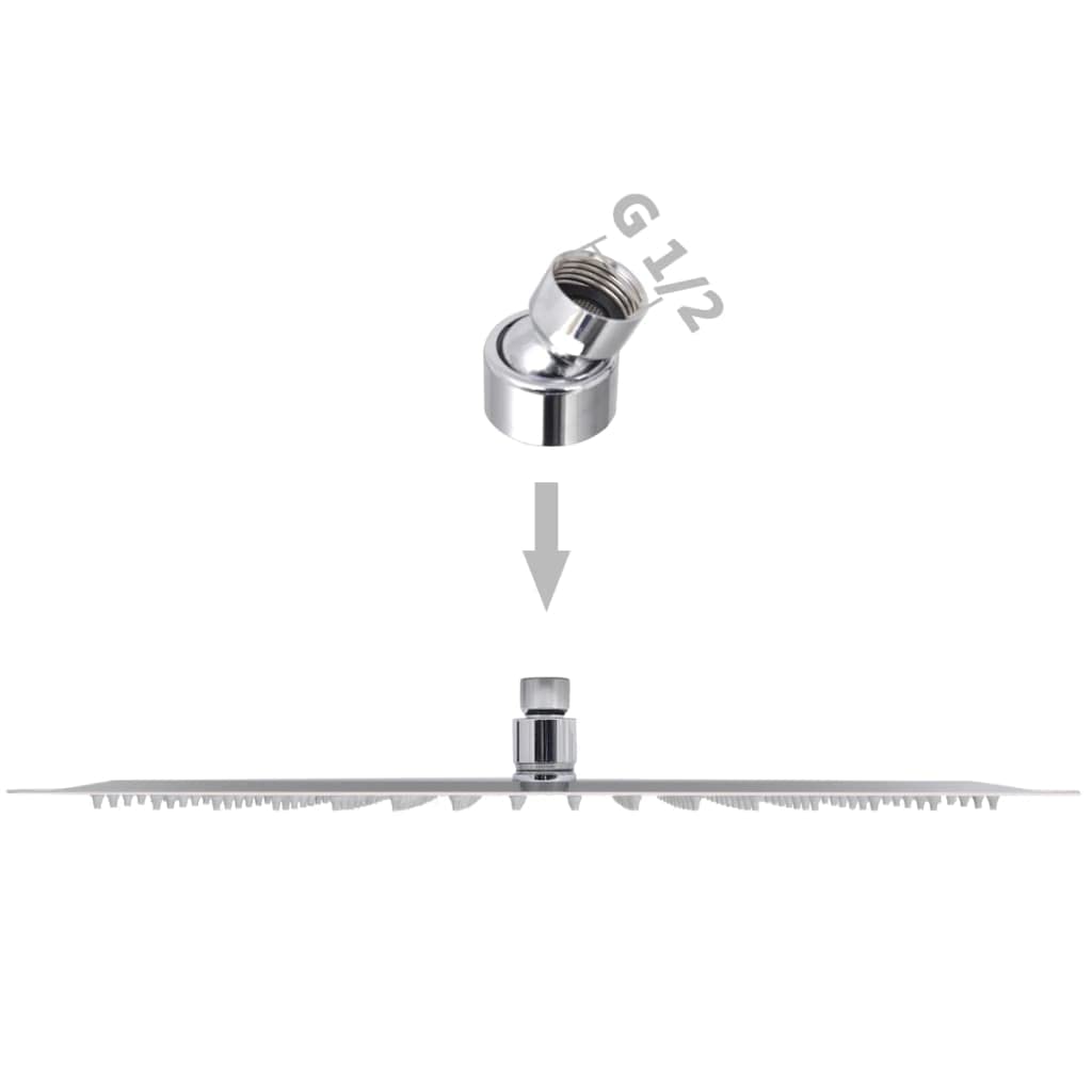 Cabezal de ducha efecto lluvia 2 pzs, LAPOOH Rociador Ducha, Ducha Lluvia, Alcachofa Ducha, Duchas De Baño Alcachofa Lluvia, Recambios Columna Ducha, acero inoxidable 30x40 cm
