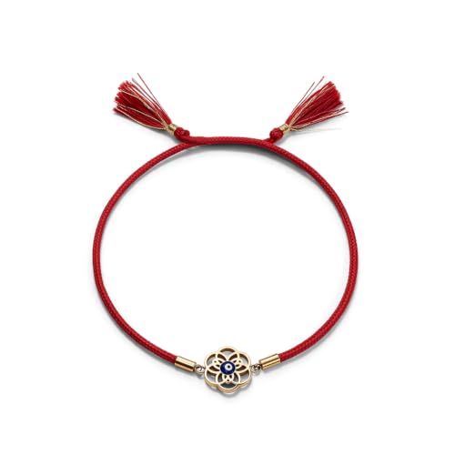 Image of PALMONAS Demifine 18K Gold Plated Evil Eye Rakhi for Brother - Waterproof & Anti-Tarnish Designer Rakhi for Men | Premium Raksha Bandhan Rakhee with Roli Chawal