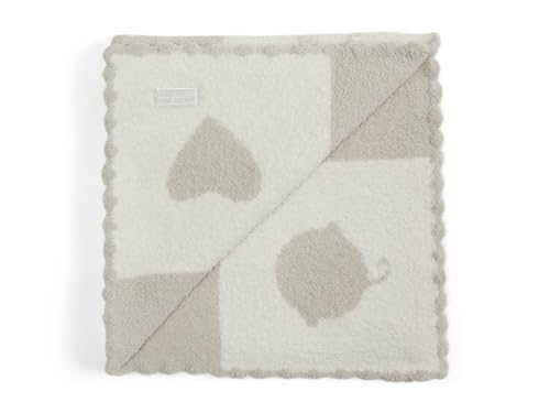 Image of Barefoot Dreams CozyChic Cuddle Receiving Blanket, Cream-Stone, 30 inchx30 inch