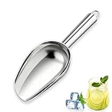 12 oz Ice Scoop for Freezer, Kitchen Ice Scooper for Ice Machine, Stainless Steel Food Scoop for Ice Bucket, Ideal for Bar, Parties, Cookie Flour Pet Dog