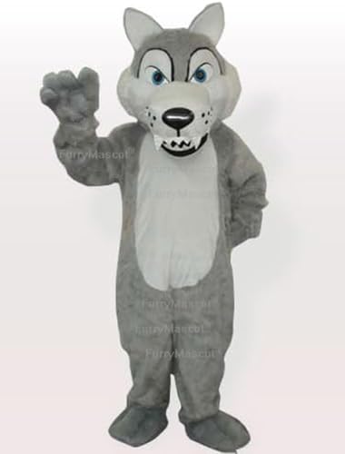 Funny Timber Wolf Suit Animal Mascot Costume Party Carnival Costumes With Fan Inside the Head