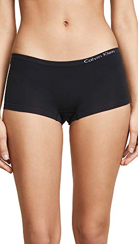 Calvin Klein Underwear Women's Pure Seamless Boy Shorts, Black, Large