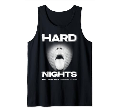 HARD NIGHTS X TECHNO CLUB RAVER RAVE PARTY OUTFIT. FRONT Tank Top