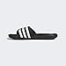 adidas Women's Adissage Slides Sandal, Black/Black/White, 10