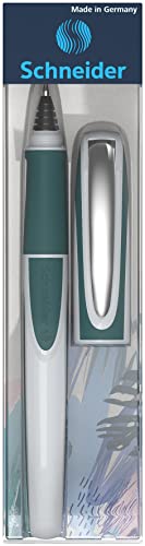 Image of Schneider Ray Cartridge Rollerball Pen, Blue Ink, Teal Barrel, Rubberize Grip, Medium Stainless Steel Tip, Refillable Ink Cartridge, 1 Each (187805)