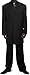 New Men's 3 Piece Black Gangster Pinstripe Dress Suit with Matching Vest
