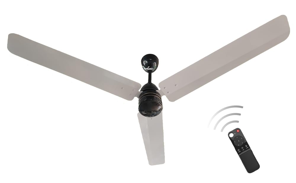 FORMOST 52 inch DC Motor Modern Ceiling Fan with Remote Control|Perfect for Living room Bedroom Farmhouse Outdoor| High Air Delivery | Energy Saving | 3 Year Warranty |Pack of 1