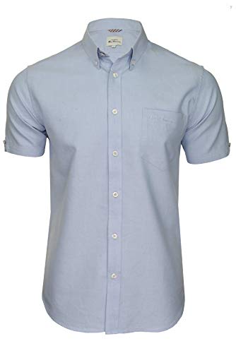Ben Sherman Herrenhemd mit Button-Down-Kragen, Oxford-Gewebe, kurzärmlig...