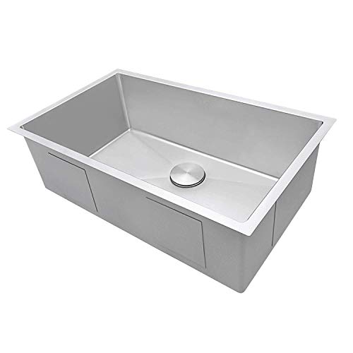 Image of Ruvati 35-inch Undermount 16 Gauge Rounded Corners Large Kitchen Sink Stainless Steel Single Bowl - RVH7466