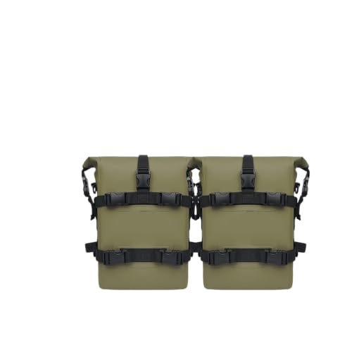 Sac pare-chocs moto étanche 8L vert avec fixation stable Suzuki DL650