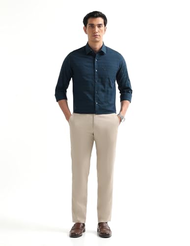 Image of Arrow Checked Slim Fit Mens Formal Shirt - Cotton, Breathable & Comfortable, Full Sleeves Shirts for Men