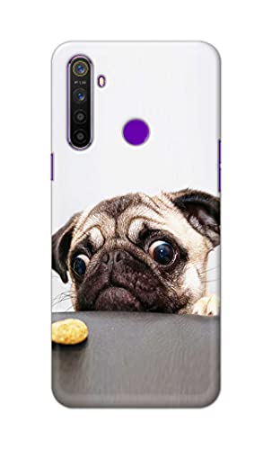 Image of PRINTFIDAA� Printed Hard Back Cover Case for Realme 5 | Realme 5s | Realme 5i | Realme Narzo 10 Back Cover (Pug Dog) -2808