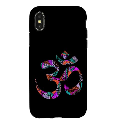 Yogi Om �V���{�� ���K ���t �A�[�g�p�^�[�� �i�}�X�e �X�}�z�P�[�X iPhone X/XS �p