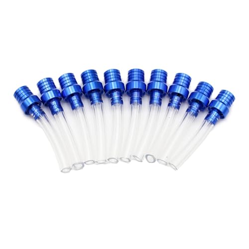 Image of PRO BAT 10 Pack Two-way Motorcycle Fuel Tank Air Vent Gas Cap Oil Vent Breather Hose Tube Gas Tank Cap Vent for Dirt Bike Pit Bike ATV All Factory CRF XR CR All Quads All Off-road Motorcycle, Blue