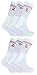 Sock Snob Chaussettes Sport Hommes avec Couleur Rayures | Chaussettes Coton Pour Tennis Running | Blanches et Noires | 6 Paires (45-50, Blanc)