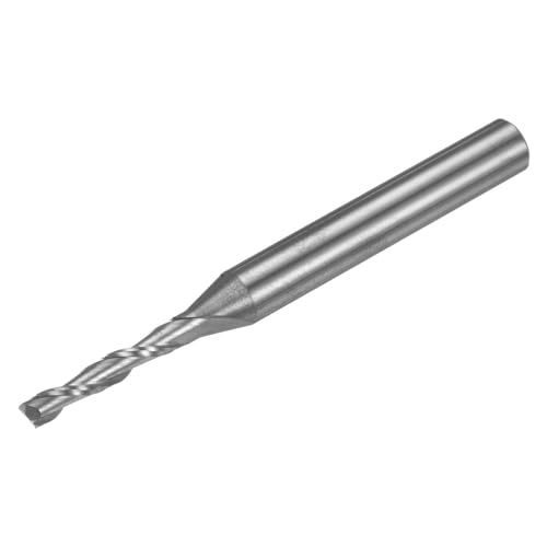 QUARKZMAN Frez spiralny CNC 1/8" Średnica 1/4" Frez Frezowanie Pełny twardy metal 2 ostrza do wysokiej długości cięcia 3/4" do drewna Plastik miękki metal aluminium