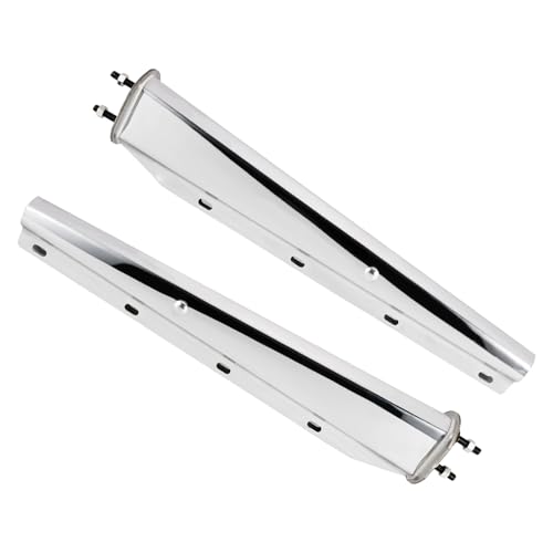 Image of Stainless Steel Straight Mud Flap Hanger Spring Loaded, 30 inch Length and 2 1 /2 inch Bolt Spacing,All Weather Resistant,Mudflap Bracket for Semi Truck, (1 1 /8 inch)