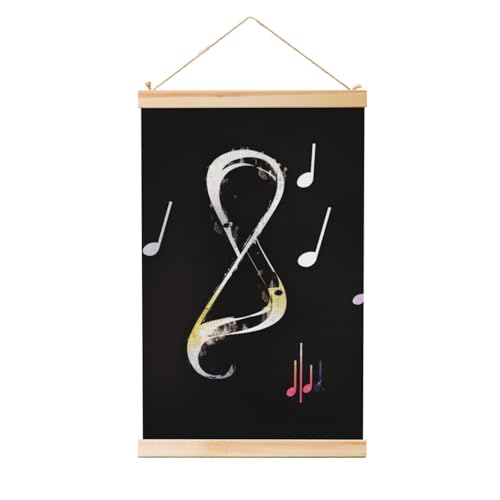 Poster mural notes de musique et peinture murale vintage en bannière suspendue