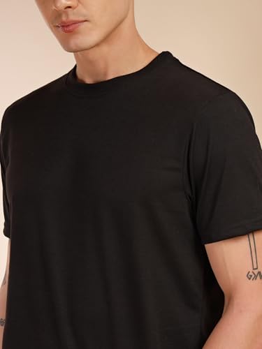 Image of Thomas Scott Men's | Relaxed Fit | Solid | 100% Polyester | Co-Ord Set With Short Sleeve T-Shirt & Trouser