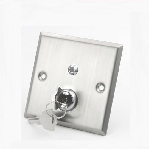 Interruptor de llave Zoegneer de acero inoxidable 86x86 mm para control de accesos 3
