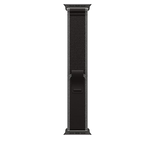 Apple Watch Band - Trail Loop - 49mm - Black/Charcoal - S/M - Black Titanium Finish