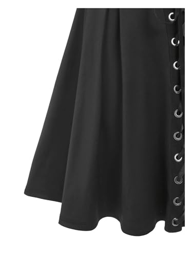 Overall Dress Plus Size Fashion Buttons Suspender Skirts Women Pleated Lace Up Basic Corset Flare Skirt Knee-Length Casual3