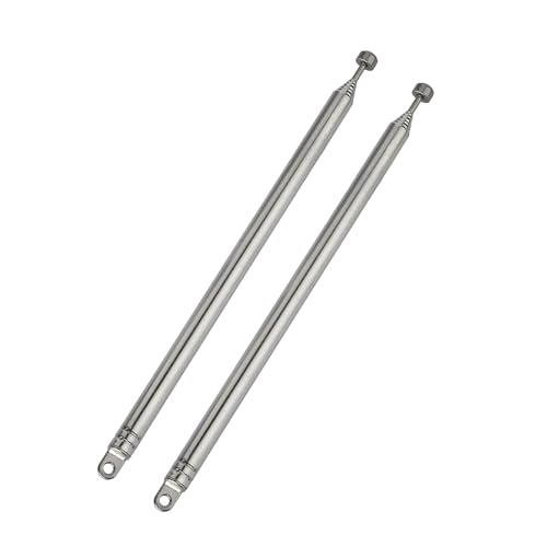 2PCS Radio Antenna Replacement,7 Sections Telescopic 74cm FM Antenna Portable Radio Antenna Replacement