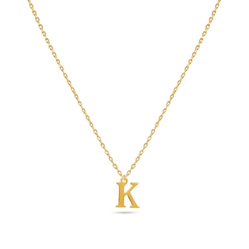Image of Rubans Demi Fine Stainless Steel Alphabet Pendant CZ Gift for Women & Girls