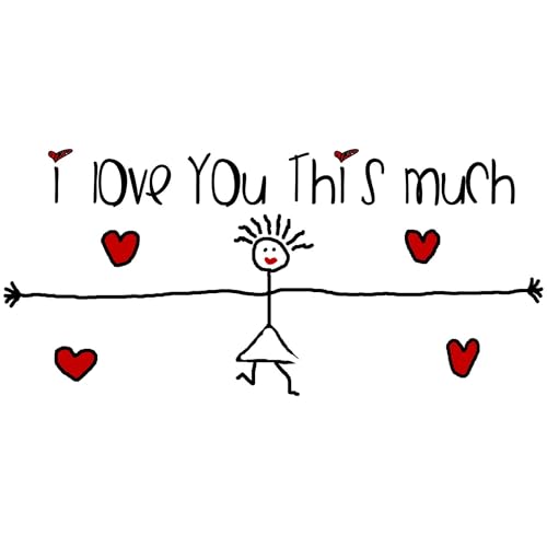 Magnetos CaféPress I Love You This Much Rectangular 3x2 pulg miniatura 2