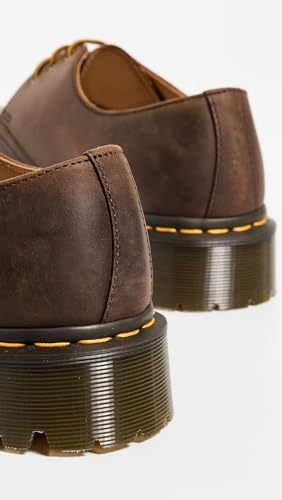Dr. Martens Unisex 1461 Bex Oxford, Dark Brown Crazy Horse, 9 US Men | Image 2
