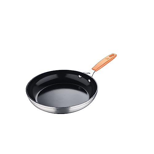 San Ignacio Compact - Sartén 24cm - Aluminio Forjado - Interior Whitford Fusion En Negro Pulido - Exterior En Acabado Mate - Lista para Inducción - Mango De Acero Inoxidable Detalle Color