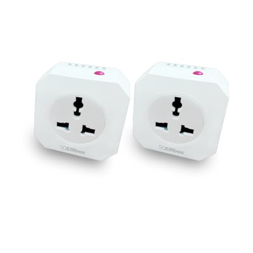 Embox Timer Switch for Lights | Automatic On Off Switch Timer | Programmable Power Cut Off for Lights | Charging Mobile Laptop Lighting Glow Sign Board Aquarium1500W