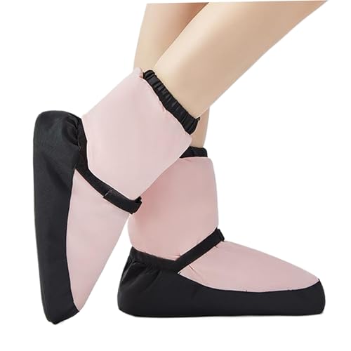 Girls Dance Shoes Ballet Boots, Soft Sole Thickened Warming Up Dance Boots with Adjustable Strap, Waterproof Wear-Resistant Girls Ballet Shoes3