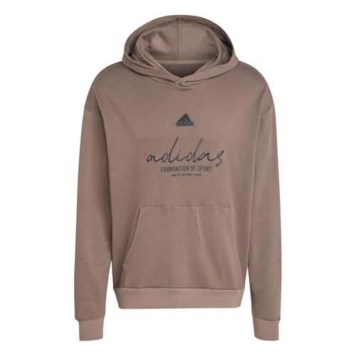 adidas Homme Brand Love French Terry Hoodie, Earth strata, M adidas Homme Brand Love French Terry Hoodie, Earth strata, M