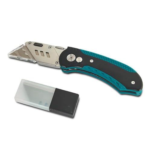 Tolxh #E-10908 Quick Change Folding Utility Knife With 10 Extra Blades Replacement Part New For Makita