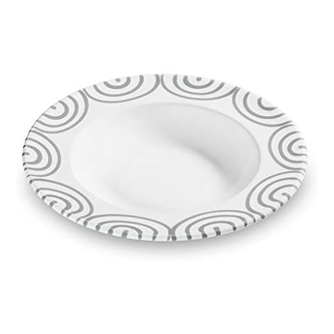 GMUNDNER KERAMIK Suppenteller Gourmet Durchmesser : 24 cm Graugeflammt Geschirr, handgemacht in Österreich Cover