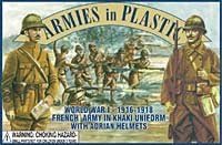 French Army in Khaki Uniforms (20) 1/32 Armies in Plastic