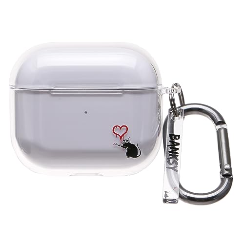 ONLYOU Airpods4 �p �P�[�X ���킢�� ������� �؍� TPU �o���N�V�[ Banksy Love Rat ���� �N���A �G�A�|�b�h �G�A�|�b�Y �C���z���J�o�[ �C���z���P�[�X ���킢�� ���f�B�[�X ���� �����Y �j��(Airpods4(��4