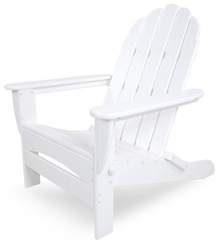 POLYWOOD AD7030WH Classic White Oversized Curveback Adirondack Chair