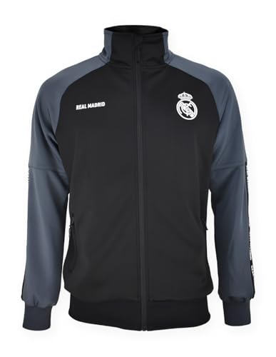 Real Madrid Chaqueta PLUS Nº12 Black con Licencia - Adulto talla XL