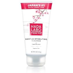 Hada Labo Tokyo Gentle Hydrating Foaming Facial Cleanser, Fragrance-Free Sensitive Skin Face Wash with Hyaluronic Acid and Conditioning Agents Soften Skin, Locks In Moisture, 5.0 Oz